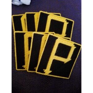 Pittsburgh Pirates Coasters – Plastic Canvas – Yellow & Black Baseball Logo